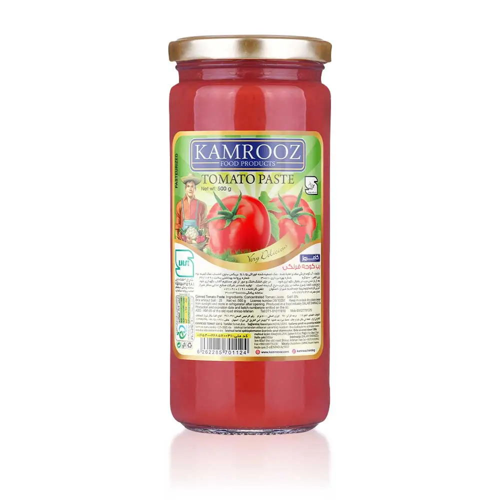 Glass500g_1 Kamrooz Tomato Paste 500g