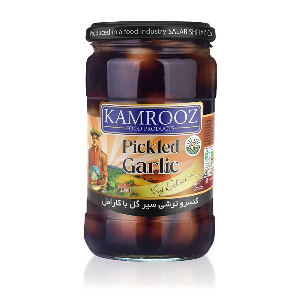 Sir-karameli Kamrooz Whole Garlic Pickle with Caramel 750g