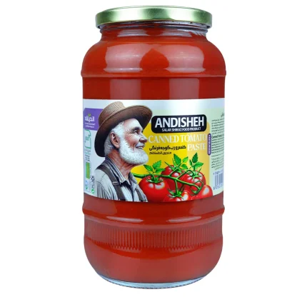 Andishe Tomato Paste 1350g Glass Jar | Bulk Export Supplier from Iran